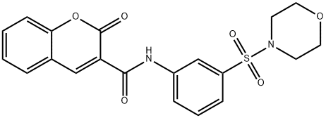 N-(3-morpholin-4-ylsulfonylphenyl)-2-oxochromene-3-carboxamide Structure