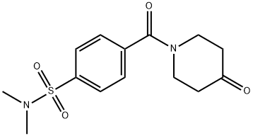 N,N-dimethyl-4-(4-oxopiperidine-1-carbonyl)benzenesulfonamide 化学構造式