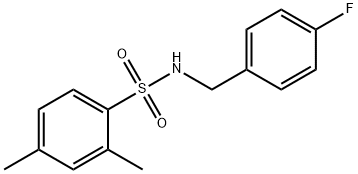 N-[(4-fluorophenyl)methyl]-2,4-dimethylbenzenesulfonamide Struktur