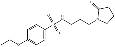 4-ethoxy-N-[3-(2-oxopyrrolidin-1-yl)propyl]benzenesulfonamide Structure