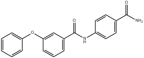 N-(4-carbamoylphenyl)-3-phenoxybenzamide Struktur