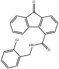 N-[(2-chlorophenyl)methyl]-9-oxofluorene-4-carboxamide Structure