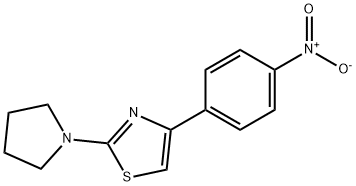 4-(4-nitrophenyl)-2-pyrrolidin-1-yl-1,3-thiazole 化学構造式