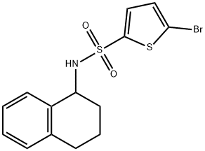 5-bromo-N-(1,2,3,4-tetrahydronaphthalen-1-yl)thiophene-2-sulfonamide Struktur