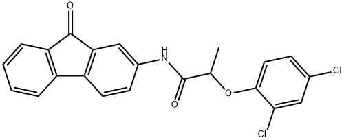 2-(2,4-dichlorophenoxy)-N-(9-oxofluoren-2-yl)propanamide Structure