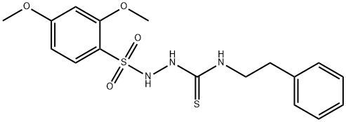 1-[(2,4-dimethoxyphenyl)sulfonylamino]-3-(2-phenylethyl)thiourea 化学構造式