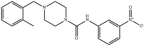 4-[(2-methylphenyl)methyl]-N-(3-nitrophenyl)piperazine-1-carboxamide Structure