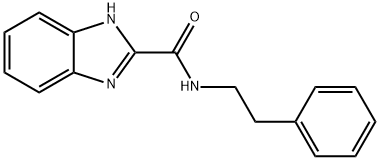 N-(2-phenylethyl)-1H-benzimidazole-2-carboxamide 化学構造式