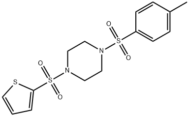 1-(4-methylphenyl)sulfonyl-4-thiophen-2-ylsulfonylpiperazine Structure