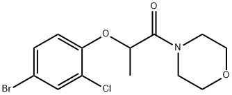 2-(4-bromo-2-chlorophenoxy)-1-morpholin-4-ylpropan-1-one Structure