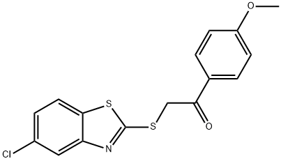 2-[(5-chloro-1,3-benzothiazol-2-yl)sulfanyl]-1-(4-methoxyphenyl)ethanone Struktur