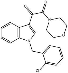 1-[1-[(2-chlorophenyl)methyl]indol-3-yl]-2-morpholin-4-ylethane-1,2-dione Structure