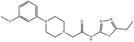 N-(5-ethyl-1,3,4-thiadiazol-2-yl)-2-[4-(3-methoxyphenyl)piperazin-1-yl]acetamide Structure