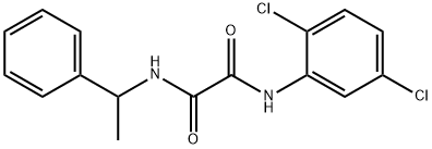 N-(2,5-dichlorophenyl)-N'-(1-phenylethyl)oxamide 化学構造式