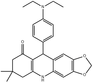 10-[4-(diethylamino)phenyl]-7,7-dimethyl-5,6,8,10-tetrahydro-[1,3]benzodioxolo[5,6-b]quinolin-9-one Structure
