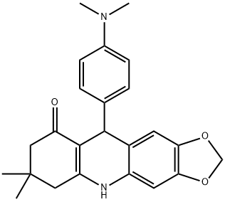 10-[4-(dimethylamino)phenyl]-7,7-dimethyl-5,6,8,10-tetrahydro-[1,3]benzodioxolo[5,6-b]quinolin-9-one Structure