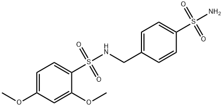 2,4-dimethoxy-N-[(4-sulfamoylphenyl)methyl]benzenesulfonamide Structure