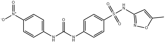 1-[4-[(5-methyl-1,2-oxazol-3-yl)sulfamoyl]phenyl]-3-(4-nitrophenyl)urea,847476-06-6,结构式