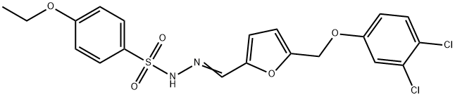 N-[(E)-[5-[(3,4-dichlorophenoxy)methyl]furan-2-yl]methylideneamino]-4-ethoxybenzenesulfonamide Structure