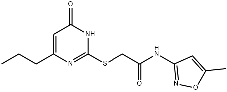 N-(5-methyl-1,2-oxazol-3-yl)-2-[(4-oxo-6-propyl-1H-pyrimidin-2-yl)sulfanyl]acetamide Struktur