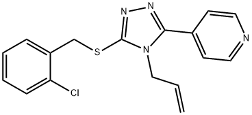 849026-28-4 4-[5-[(2-chlorophenyl)methylsulfanyl]-4-prop-2-enyl-1,2,4-triazol-3-yl]pyridine