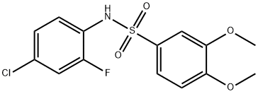 N-(4-chloro-2-fluorophenyl)-3,4-dimethoxybenzenesulfonamide 化学構造式