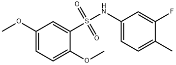 N-(3-fluoro-4-methylphenyl)-2,5-dimethoxybenzenesulfonamide Struktur