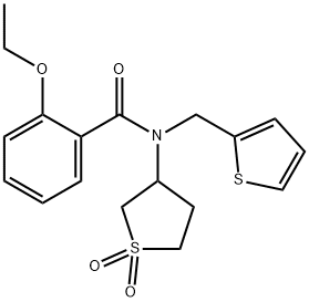 N-(1,1-dioxothiolan-3-yl)-2-ethoxy-N-(thiophen-2-ylmethyl)benzamide,850800-24-7,结构式