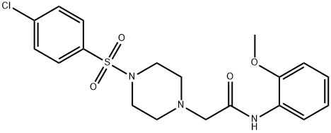 2-[4-(4-chlorophenyl)sulfonylpiperazin-1-yl]-N-(2-methoxyphenyl)acetamide Structure