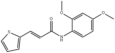 (E)-N-(2,4-dimethoxyphenyl)-3-thiophen-2-ylprop-2-enamide 化学構造式
