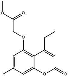 methyl 2-(4-ethyl-7-methyl-2-oxochromen-5-yl)oxyacetate Structure