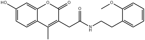 2-(7-hydroxy-4-methyl-2-oxochromen-3-yl)-N-[2-(2-methoxyphenyl)ethyl]acetamide Structure