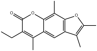 6-ethyl-2,3,5,9-tetramethylfuro[3,2-g]chromen-7-one Structure