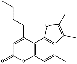 9-butyl-2,3,4-trimethylfuro[2,3-f]chromen-7-one Structure