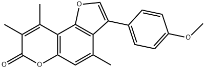 3-(4-methoxyphenyl)-4,8,9-trimethylfuro[2,3-f]chromen-7-one Structure