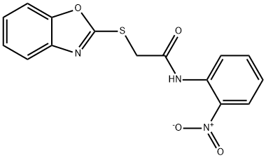 2-(1,3-benzoxazol-2-ylsulfanyl)-N-(2-nitrophenyl)acetamide,86109-55-9,结构式