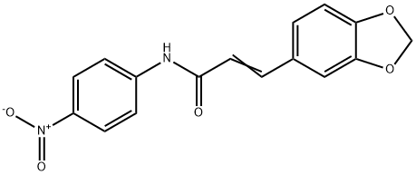 (E)-3-(1,3-benzodioxol-5-yl)-N-(4-nitrophenyl)prop-2-enamide Struktur