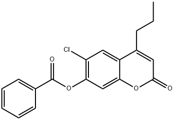 (6-chloro-2-oxo-4-propylchromen-7-yl) benzoate 结构式