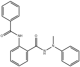 N-[2-[(N-methylanilino)carbamoyl]phenyl]benzamide 化学構造式