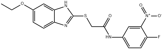 870147-03-8 2-[(6-ethoxy-1H-benzimidazol-2-yl)sulfanyl]-N-(4-fluoro-3-nitrophenyl)acetamide