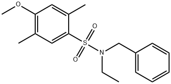 N-benzyl-N-ethyl-4-methoxy-2,5-dimethylbenzenesulfonamide 化学構造式