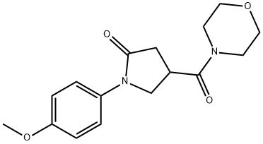 1-(4-methoxyphenyl)-4-(morpholine-4-carbonyl)pyrrolidin-2-one 结构式