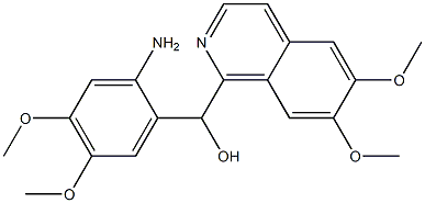 (2-amino-4,5-dimethoxyphenyl)-(6,7-dimethoxyisoquinolin-1-yl)methanol Struktur