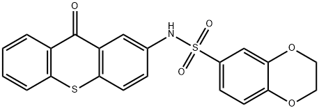 N-(9-oxothioxanthen-2-yl)-2,3-dihydro-1,4-benzodioxine-6-sulfonamide Structure