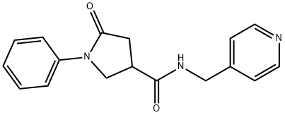 878441-92-0 5-oxo-1-phenyl-N-(pyridin-4-ylmethyl)pyrrolidine-3-carboxamide