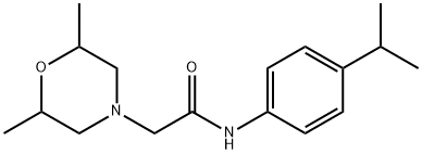 2-(2,6-dimethylmorpholin-4-yl)-N-(4-propan-2-ylphenyl)acetamide Structure