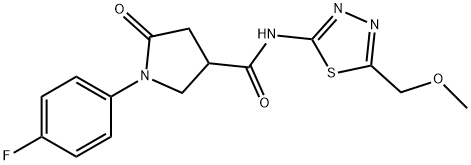 1-(4-fluorophenyl)-N-[5-(methoxymethyl)-1,3,4-thiadiazol-2-yl]-5-oxopyrrolidine-3-carboxamide|