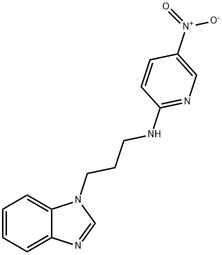 N-[3-(benzimidazol-1-yl)propyl]-5-nitropyridin-2-amine 化学構造式