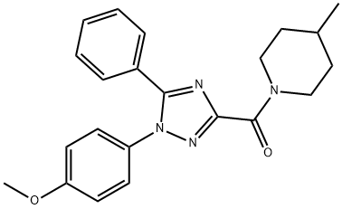 [1-(4-methoxyphenyl)-5-phenyl-1,2,4-triazol-3-yl]-(4-methylpiperidin-1-yl)methanone Structure