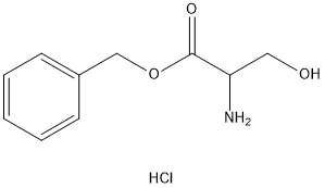 (3-hydroxy-1-oxo-1-phenylmethoxypropan-2-yl)azanium chloride 化学構造式
